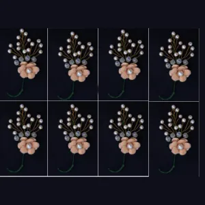 Kavya's Kreation Designer Floral Hair Brooch Combo