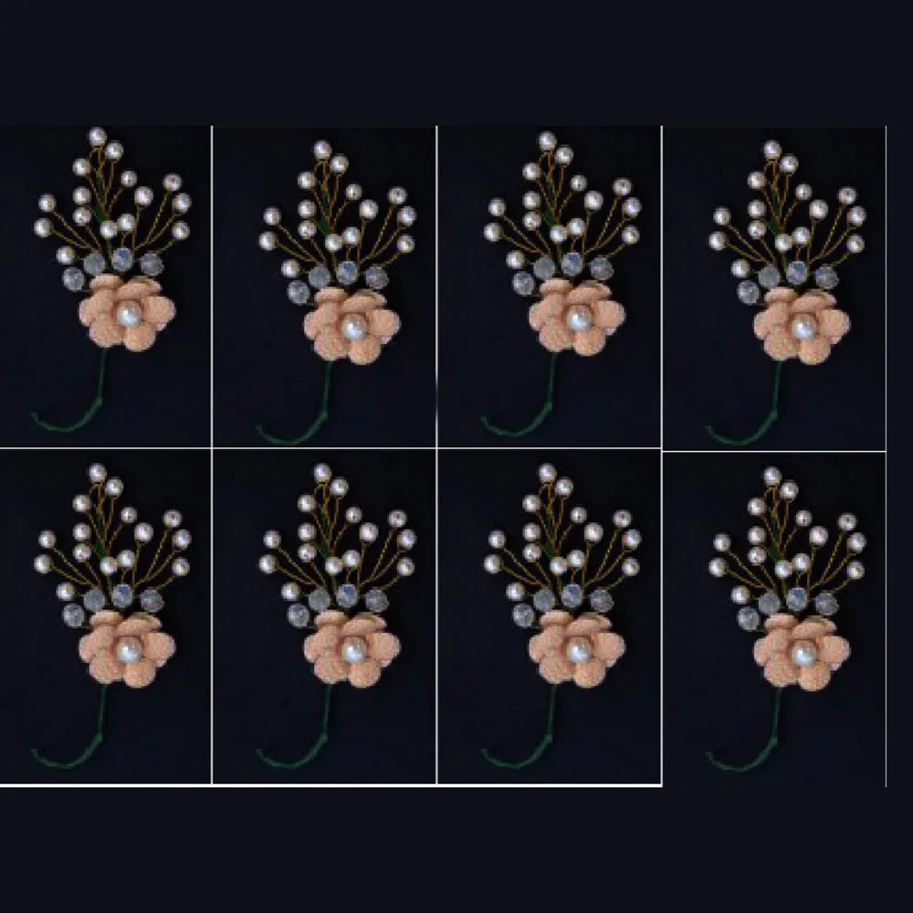 Kavya's Kreation Designer Floral Hair Brooch Combo