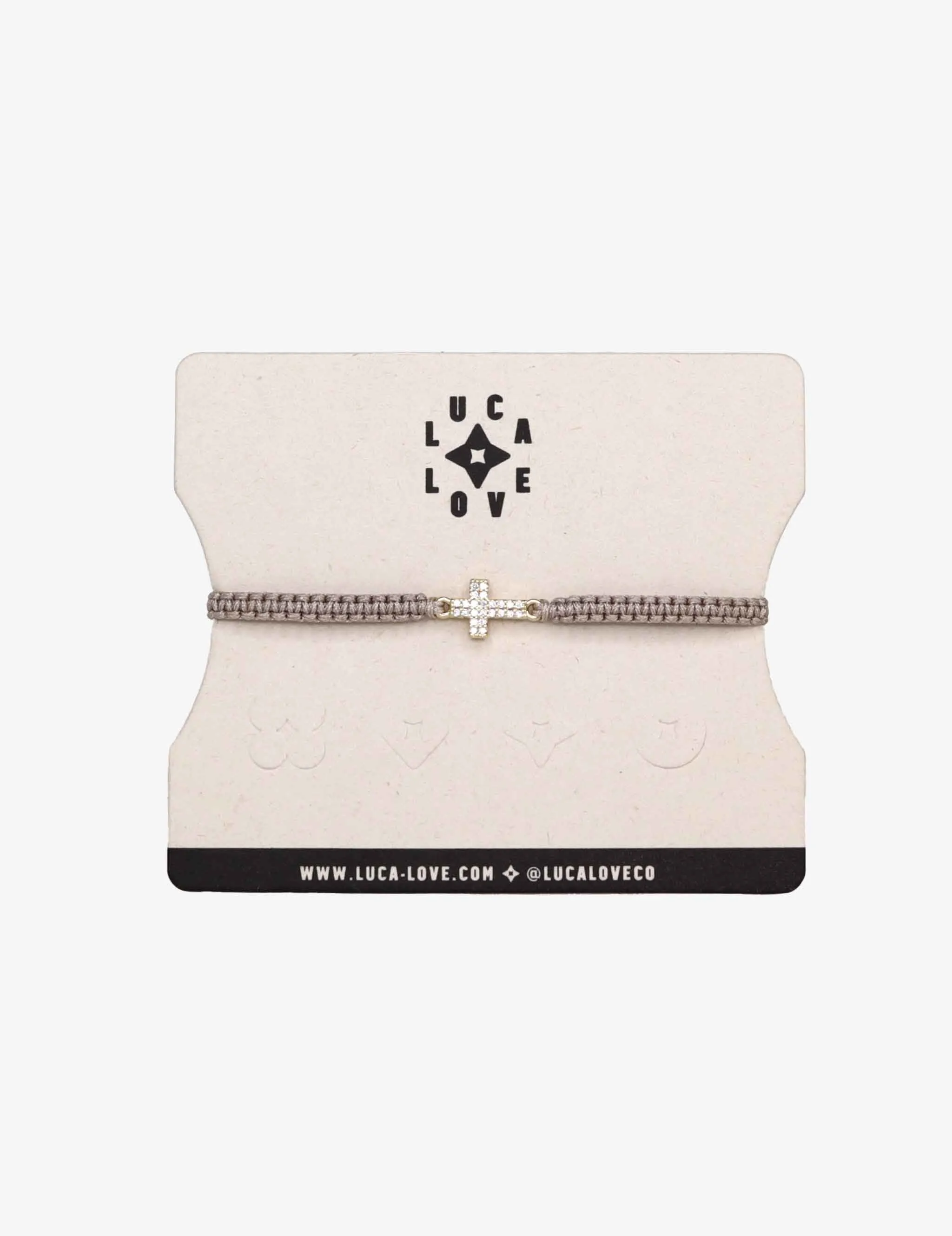 Kids Zirconia Cross Charm in Sepia