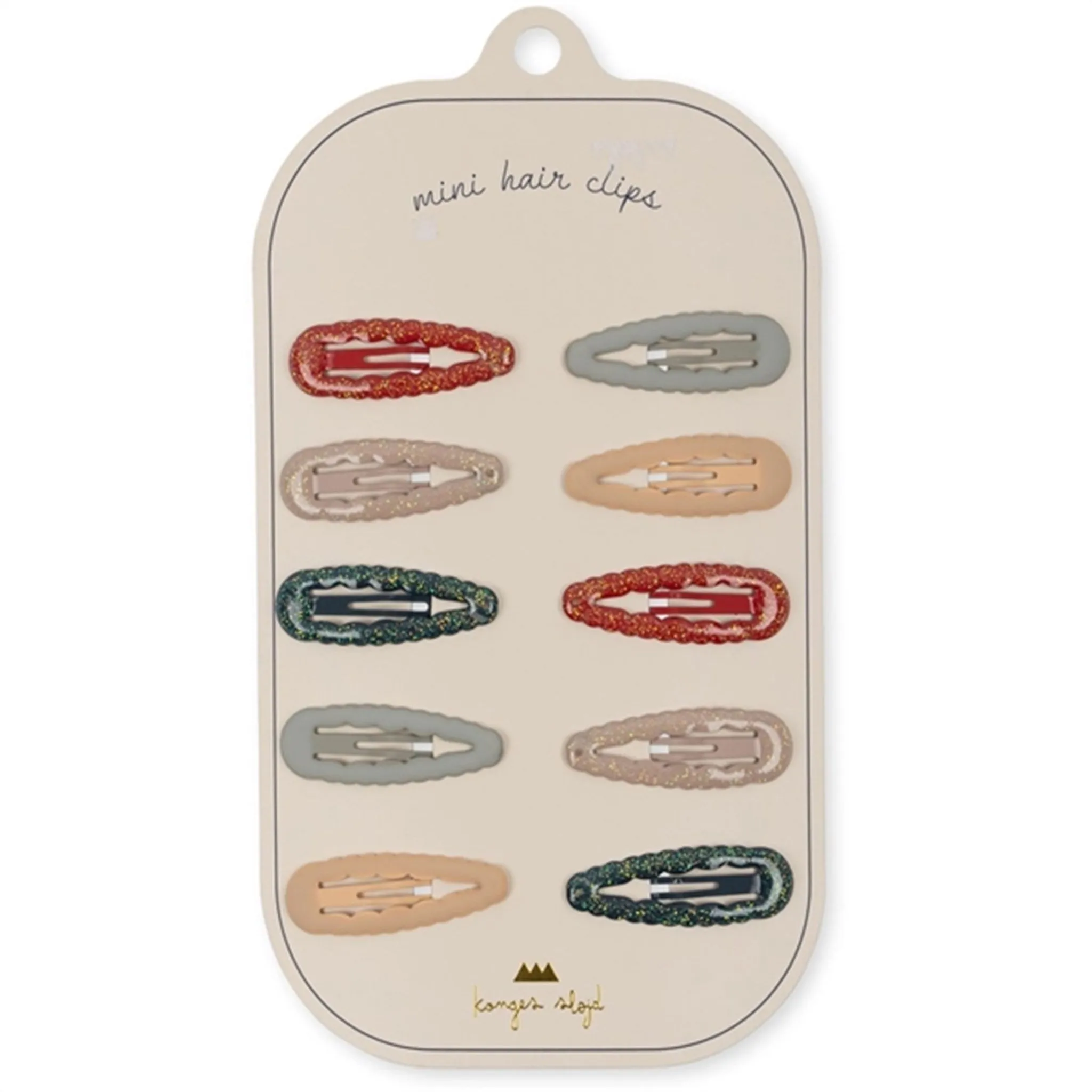 Konges Sljd Hair Clips Junior Scallop 10-pak Multi