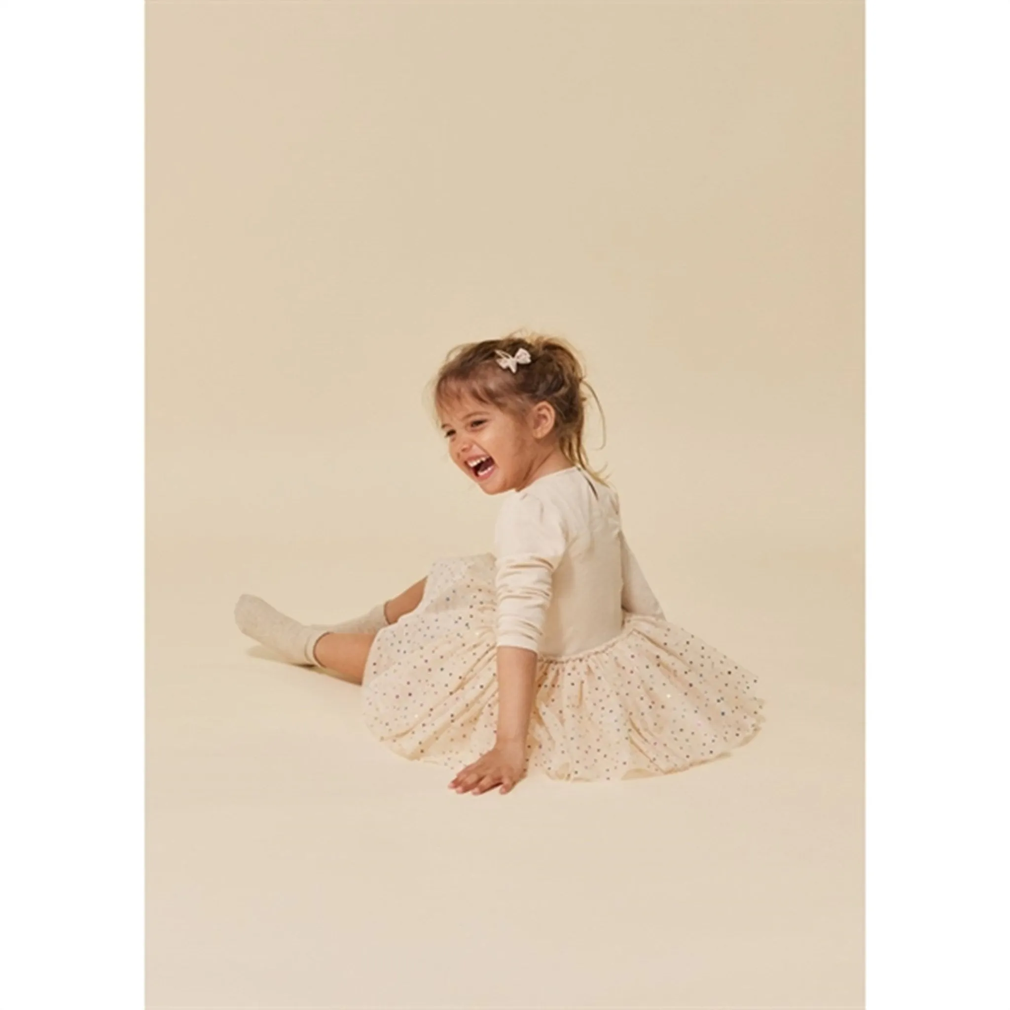 Konges Sljd Hair Clips Tulle Bow 4-Pak Etoile Multi Brazilian Sand