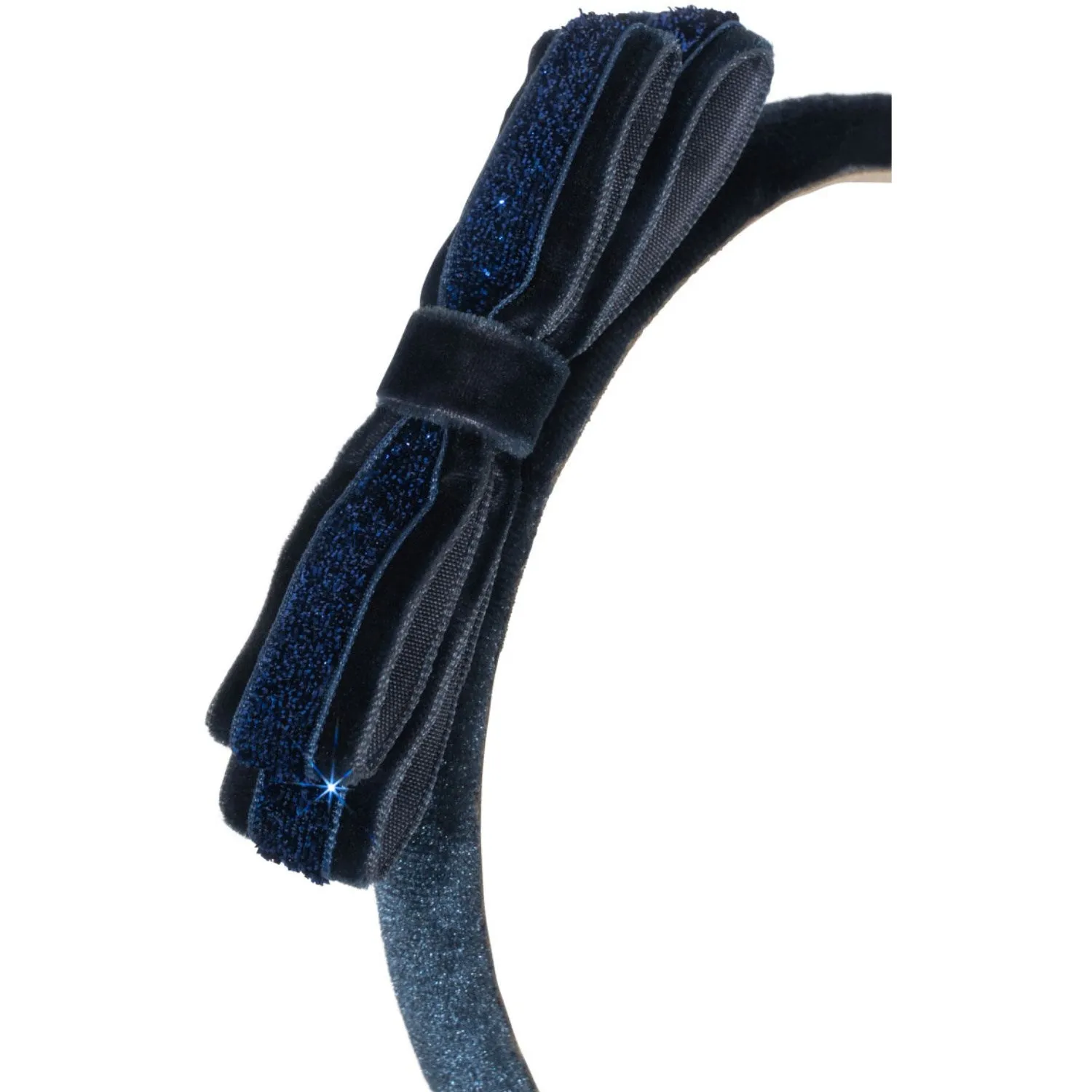 Konges Sl?jd Navy Blazer Velvet Bow Hairbrace
