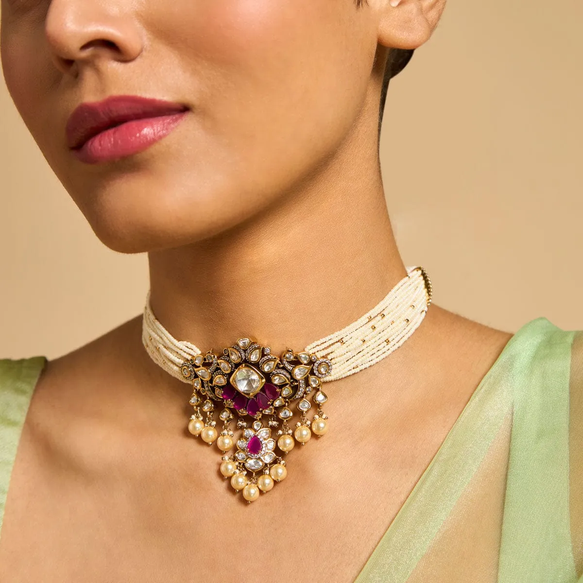Kundan Necklace 173035