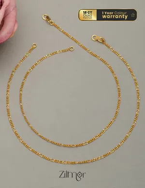 KY101695 - Gold Toned pair Anklet