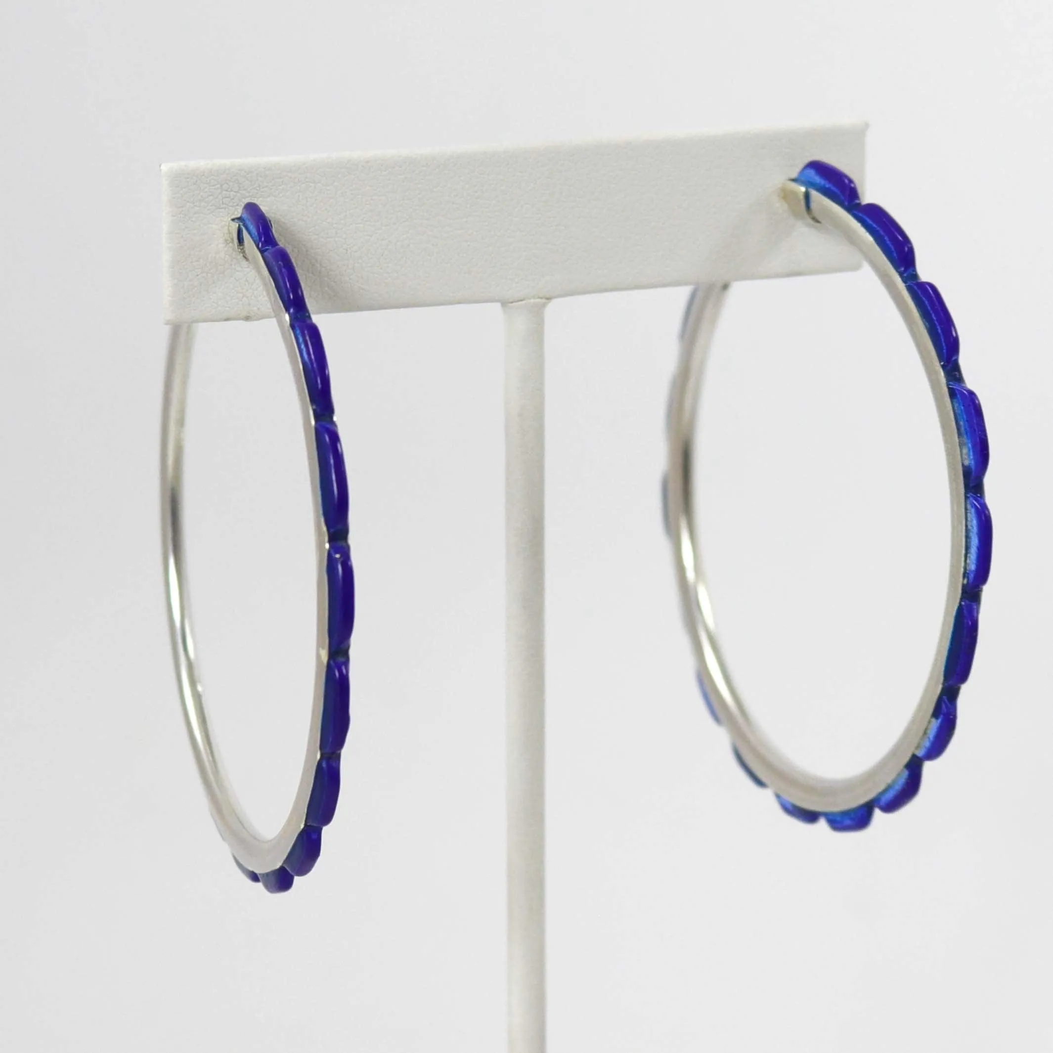 Lapis Hoop Earrings
