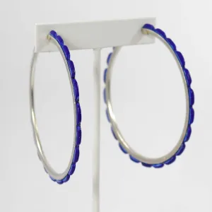 Lapis Hoop Earrings