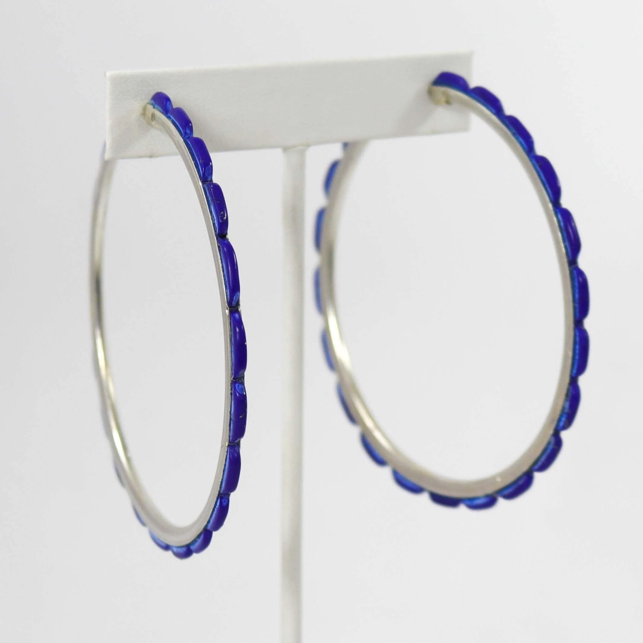Lapis Hoop Earrings