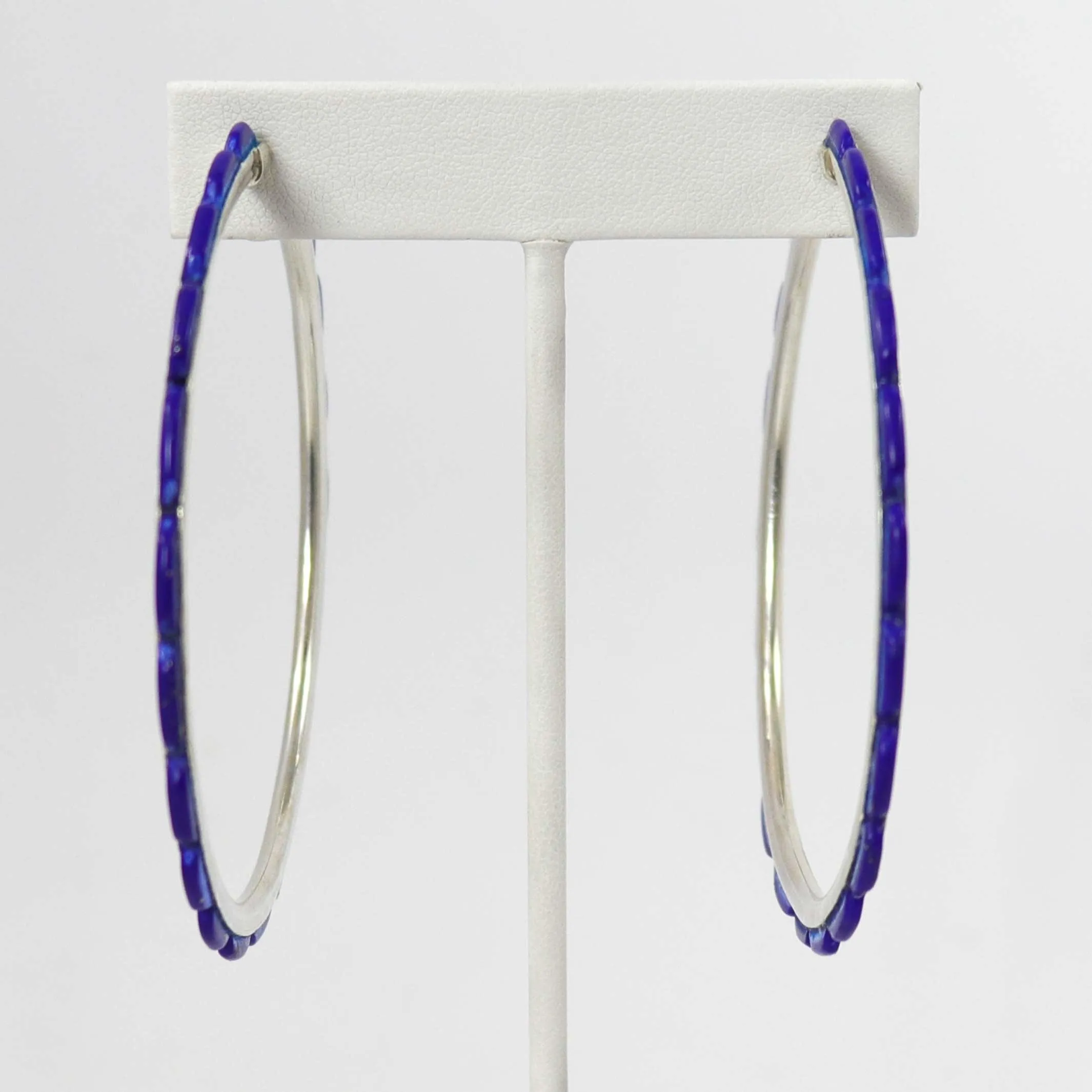 Lapis Hoop Earrings