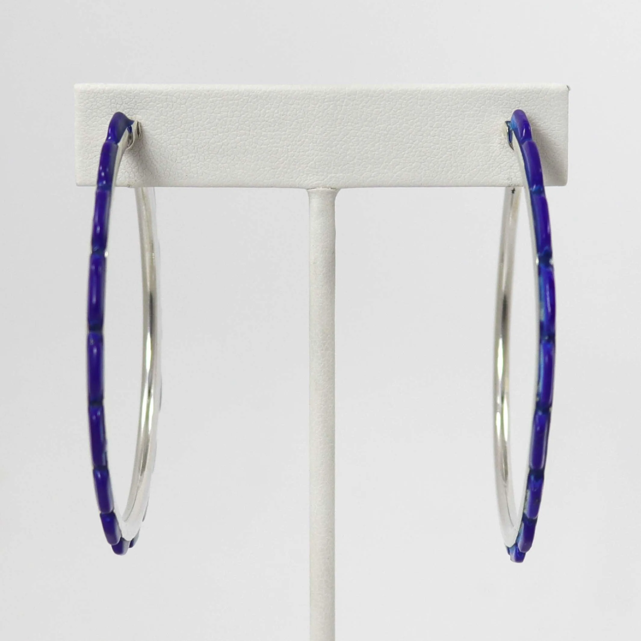 Lapis Hoop Earrings