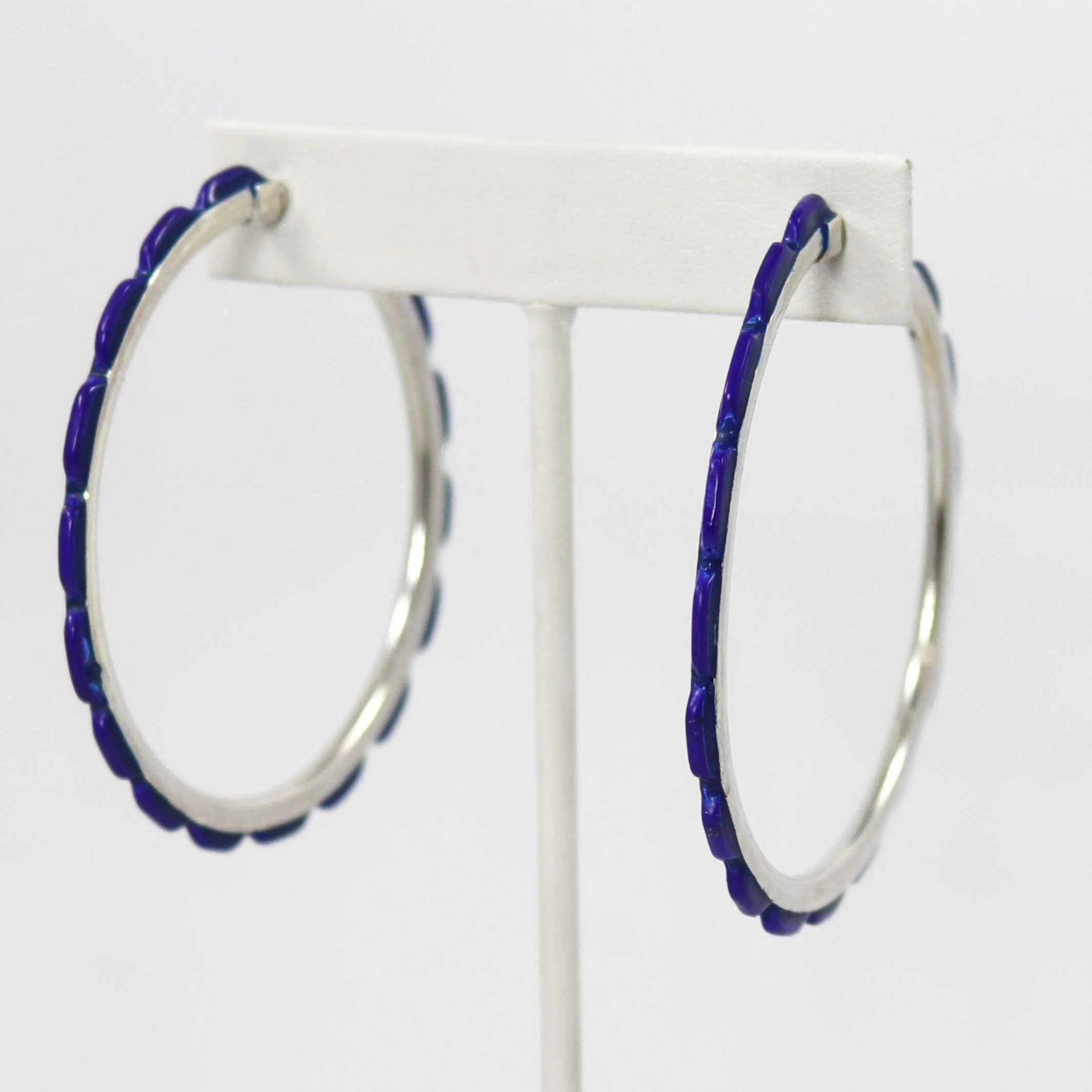 Lapis Hoop Earrings