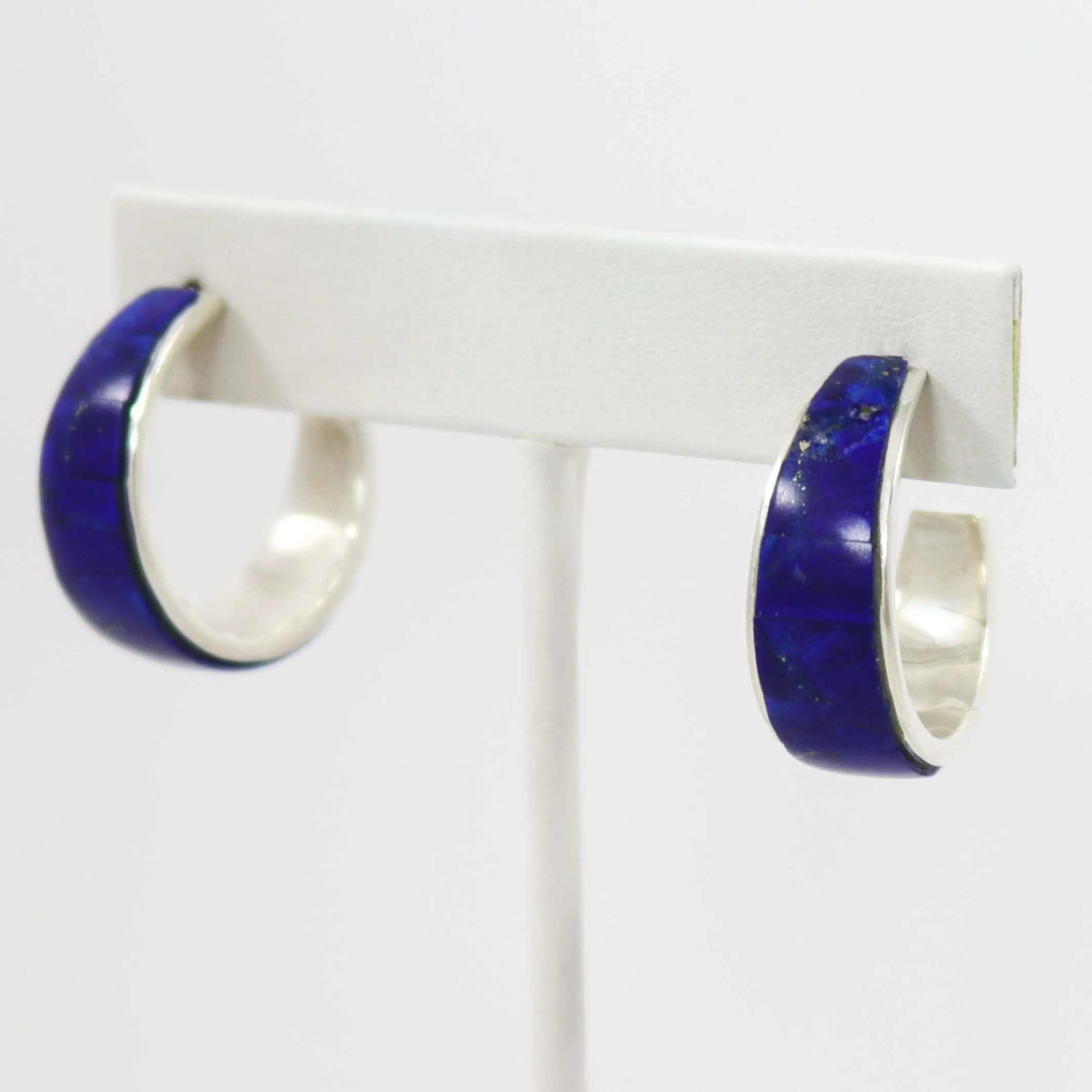 Lapis Hoop Earrings