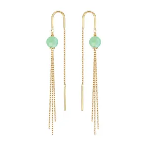 Medusa Earrings Chrysoprase - 18k Gold