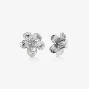 MIDI FLOWER EARRINGS Silver