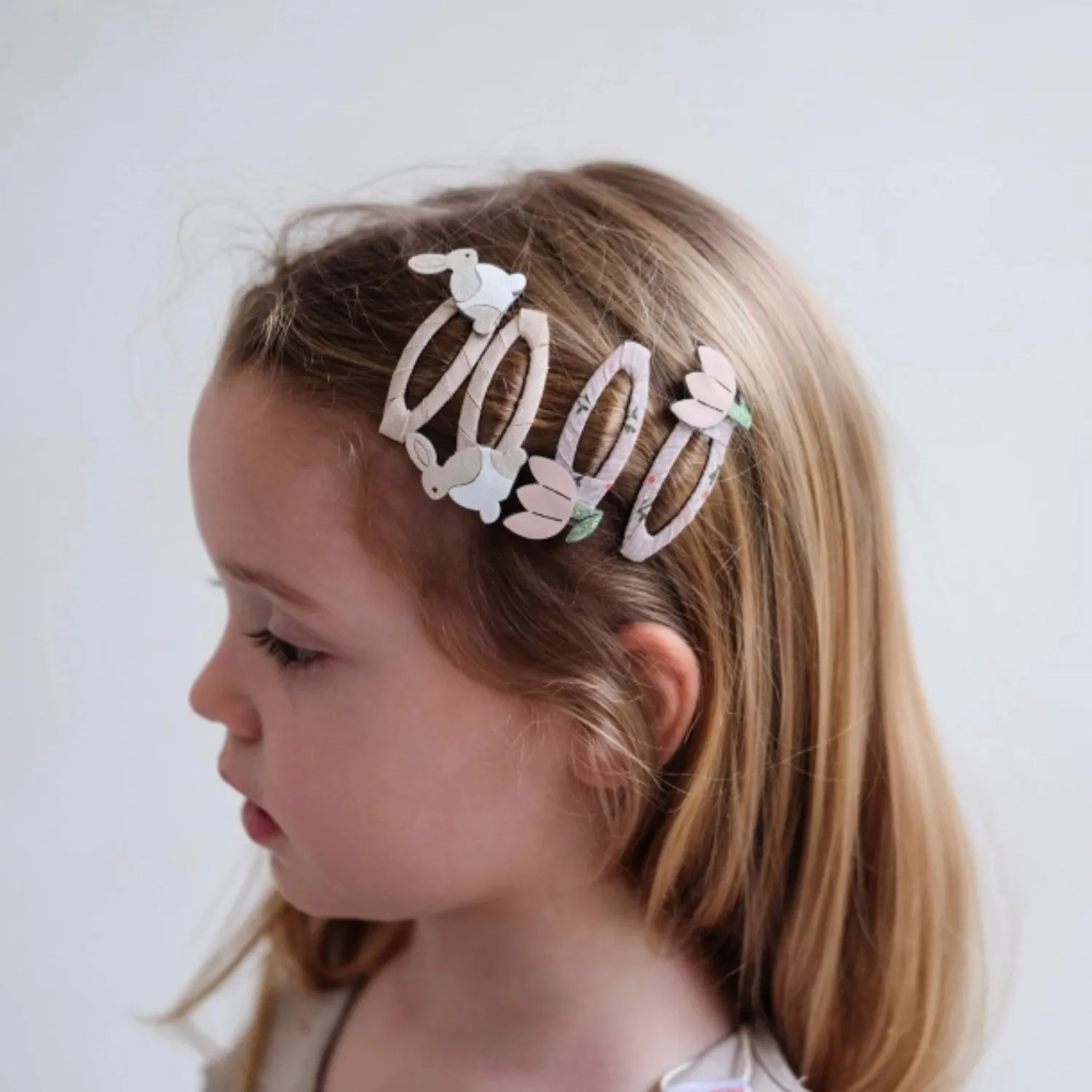 Mimi & Lula 4 Hair Clips - Bunny & Flower Easter