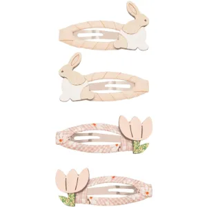 Mimi & Lula 4 Hair Clips - Bunny & Flower Easter