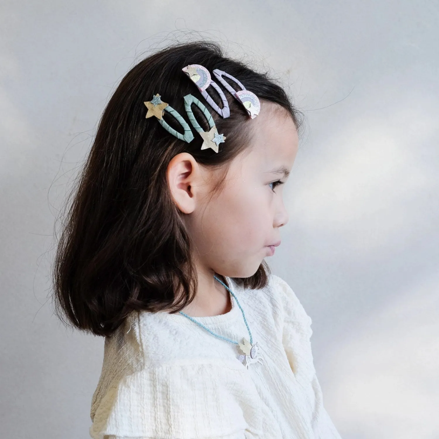 Mimi & Lula 4 Hair Clips - Over The Rainbow Dreamland