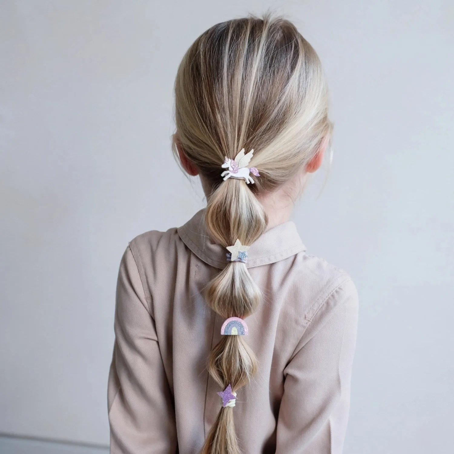 Mimi & Lula 8 Hair Elastics - Mini Flying Unicorn Dreamland