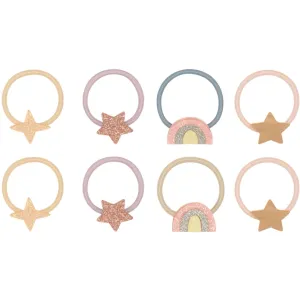 Mimi & Lula 8 Hair Elastics - Mini Rainbow & Star Dreamland