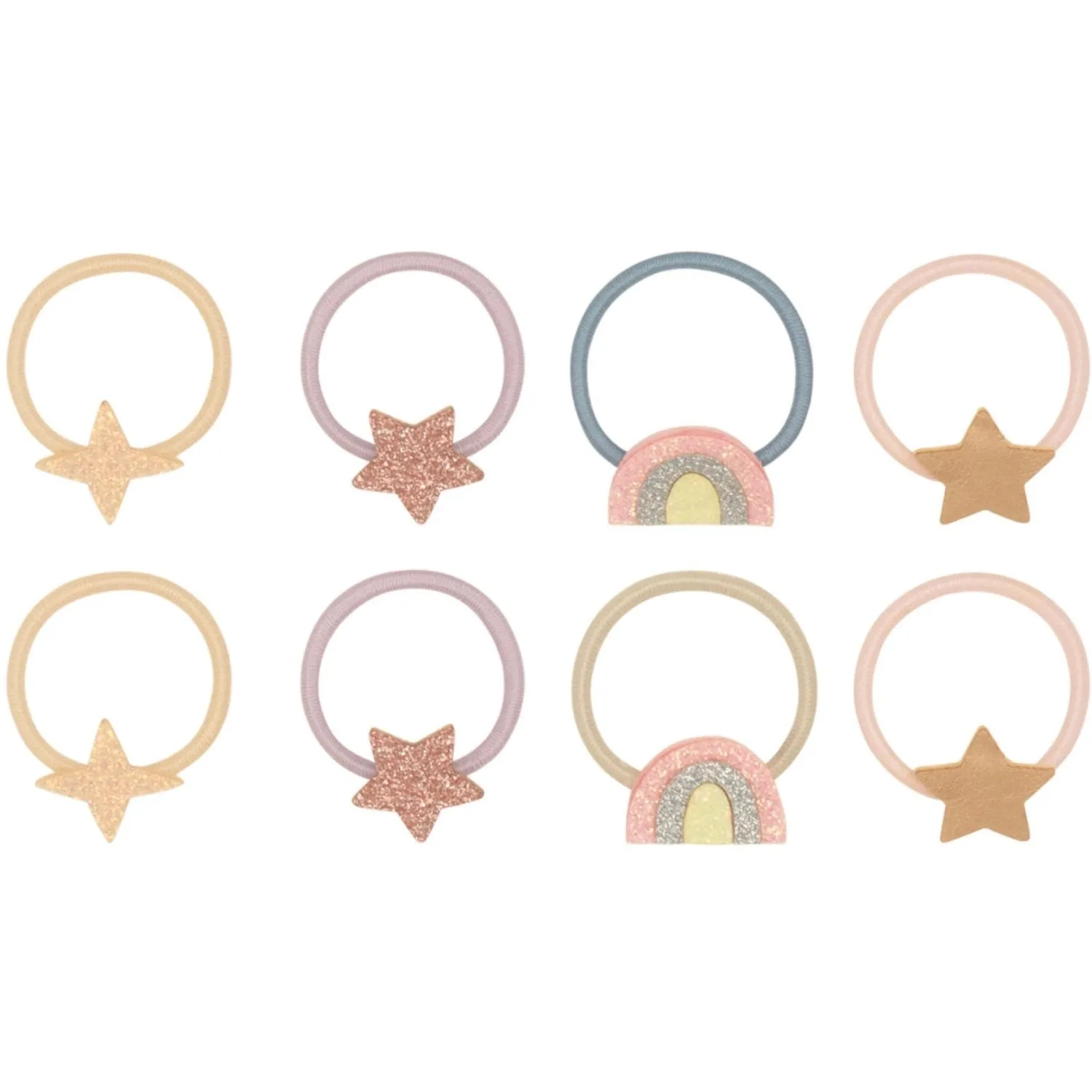 Mimi & Lula 8 Hair Elastics - Mini Rainbow & Star Dreamland