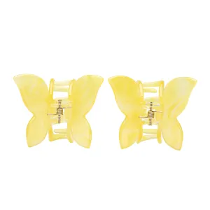 MINI BUTTERFLY CLIPS YELLOW