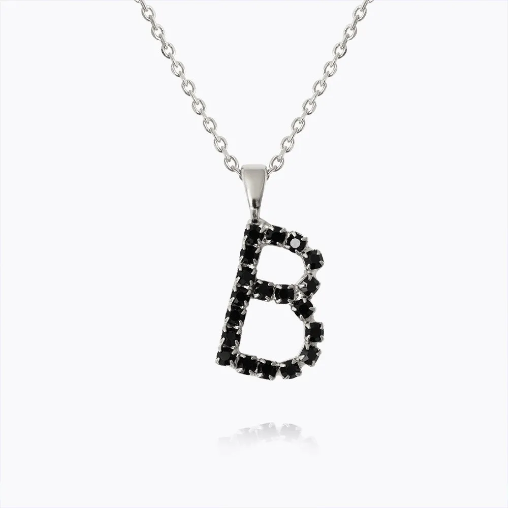 Mini Letter Necklace B / Black