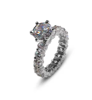 MODERN LOVE RING OF MOISSANITE
