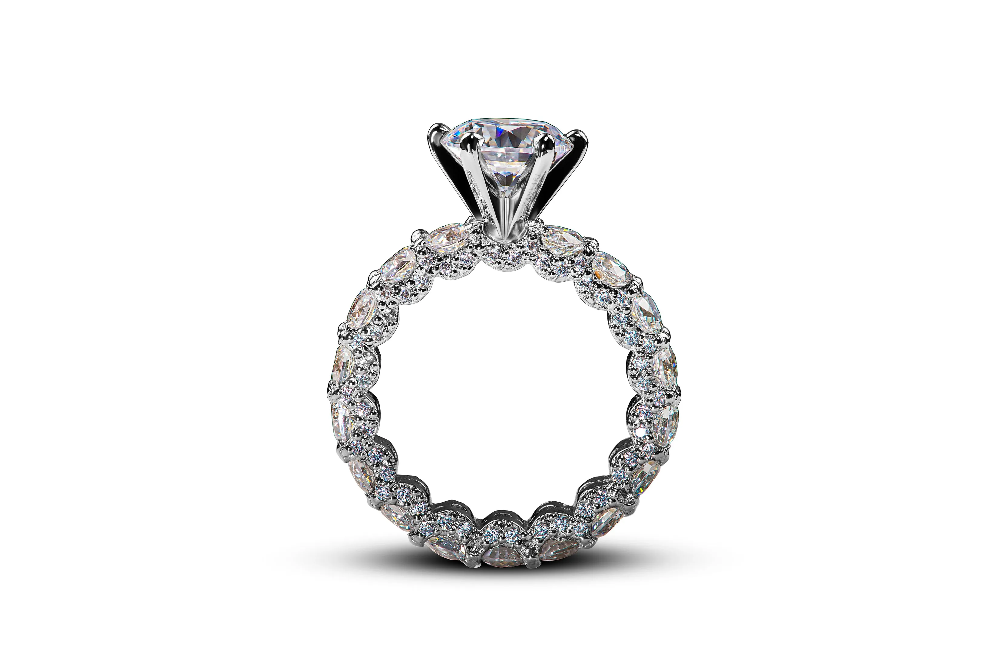MODERN LOVE RING OF MOISSANITE
