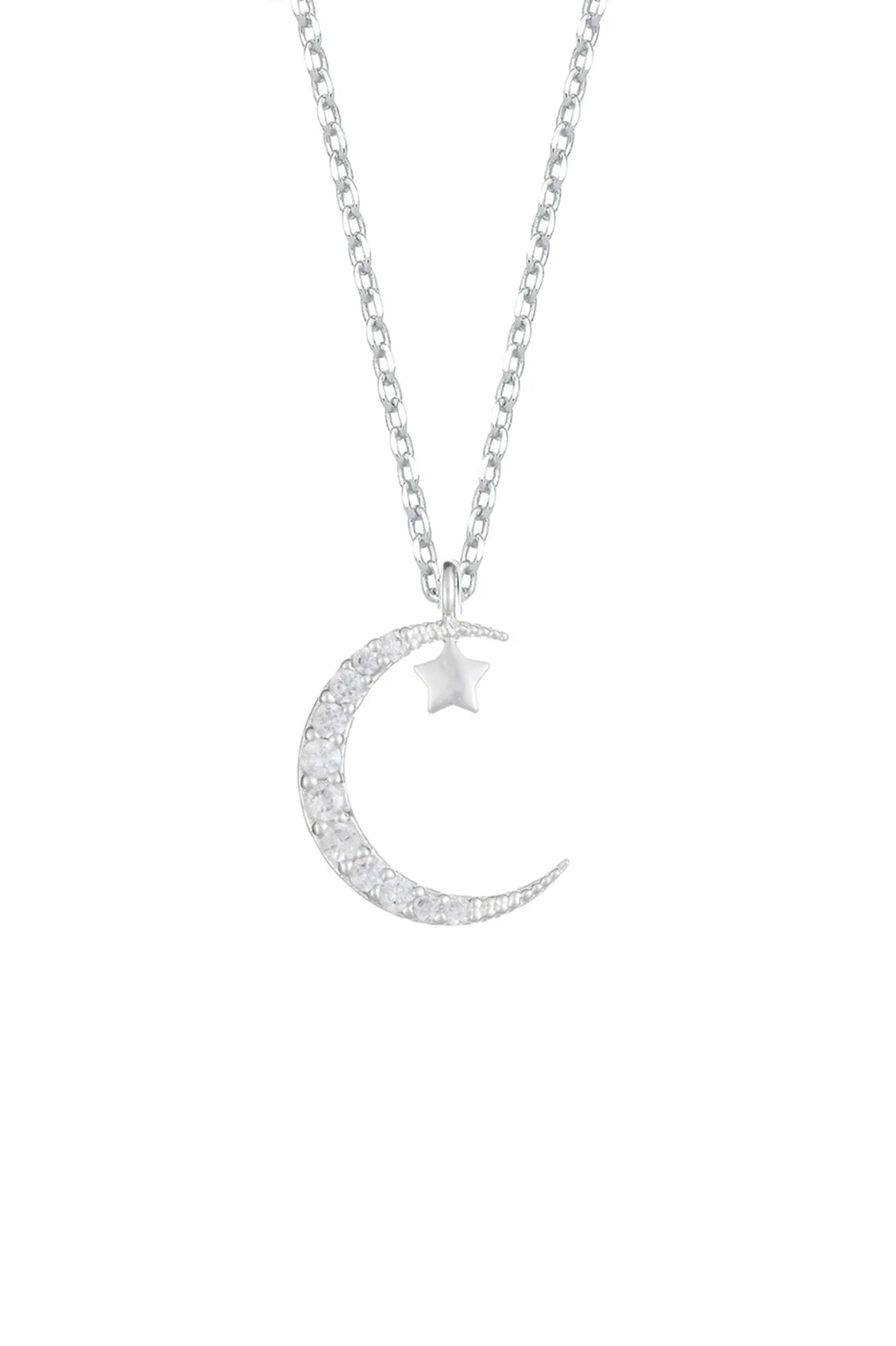 Moon and Star Necklace