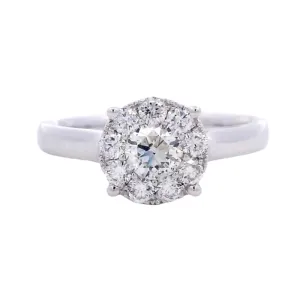 Mountz Collection 3/4CTW Diamond Halo Ring in 14K White Gold