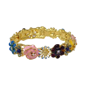 Multicolored Flower Bracelet