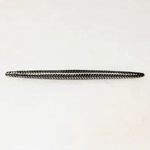 Niello Enamel & Silver Patterned Bar Pin