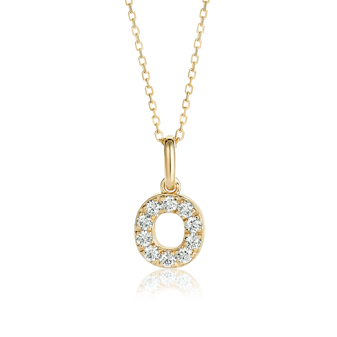 O Letter Pendant Yellow Gold