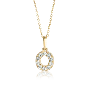 O Letter Pendant Yellow Gold