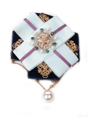 Odette Women Blue Metal Brooch