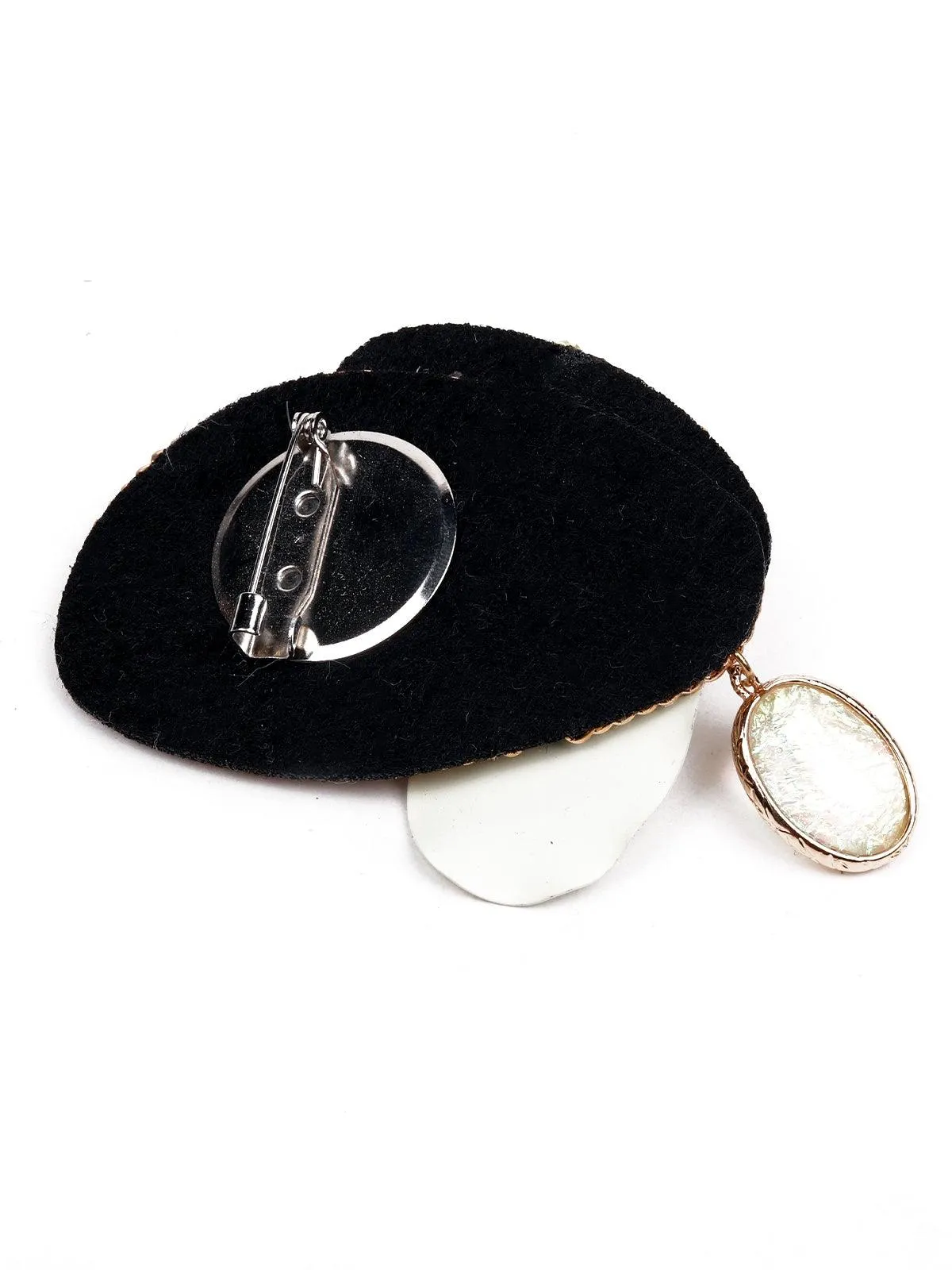 Odette Women Pink Metal Brooch