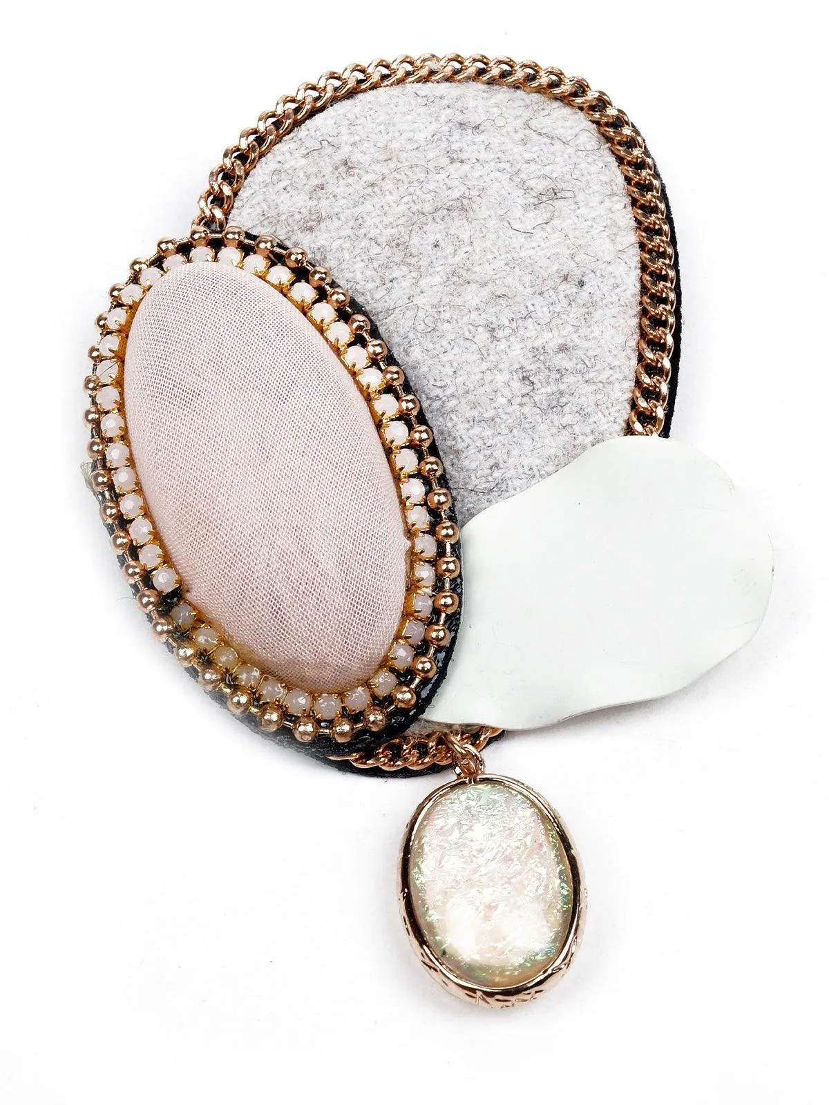 Odette Women Pink Metal Brooch