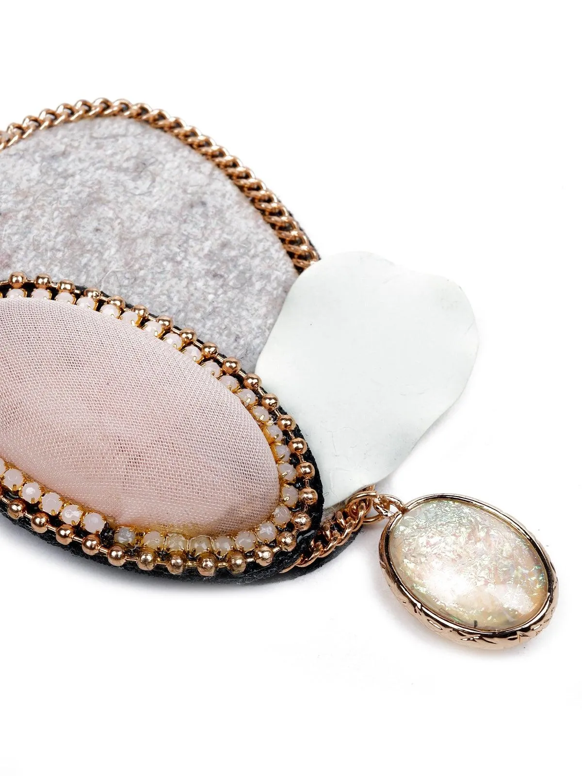 Odette Women Pink Metal Brooch