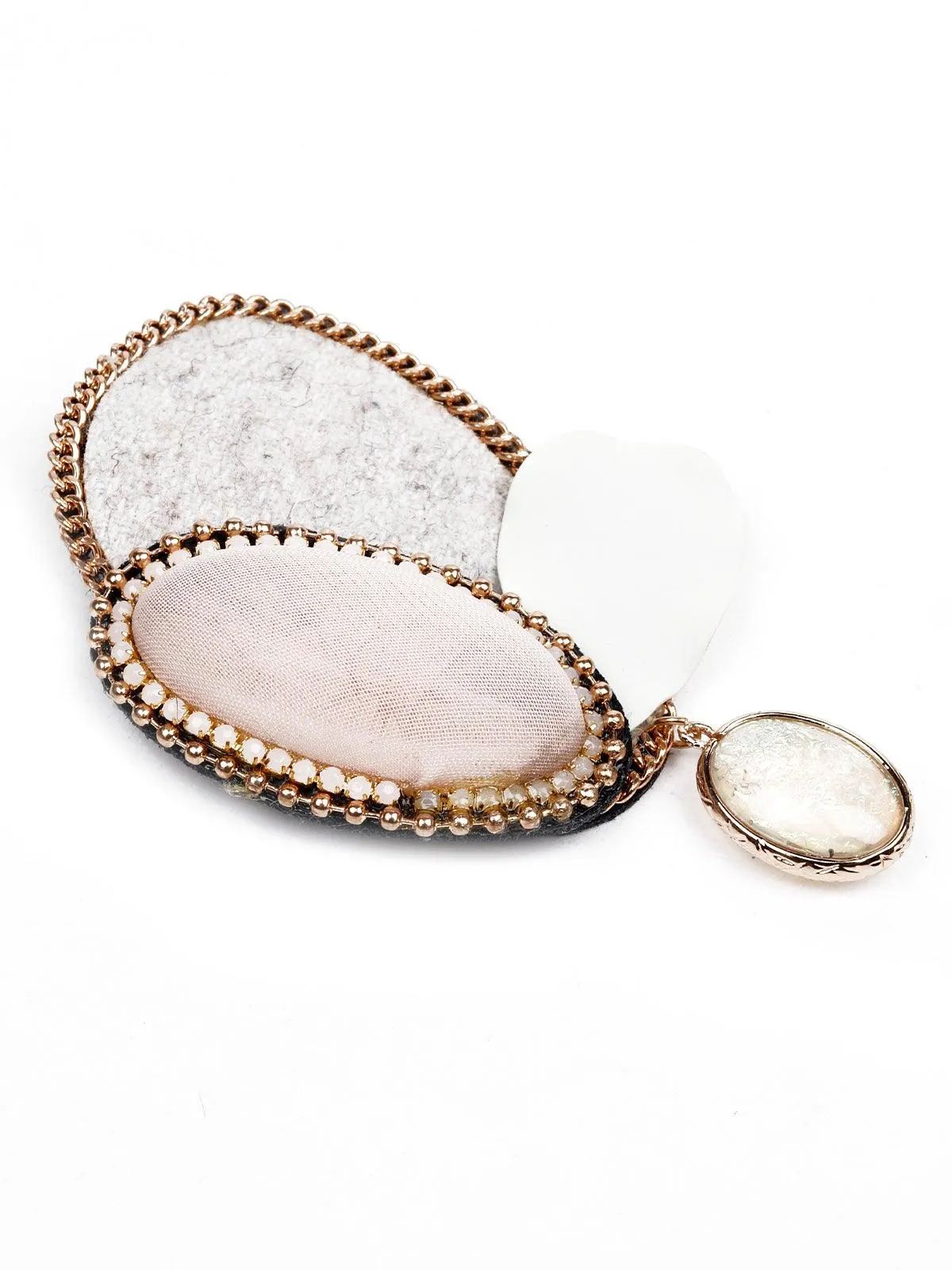 Odette Women Pink Metal Brooch