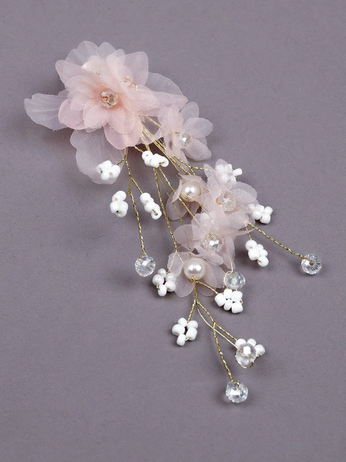Odette Women White Fabric Brooch