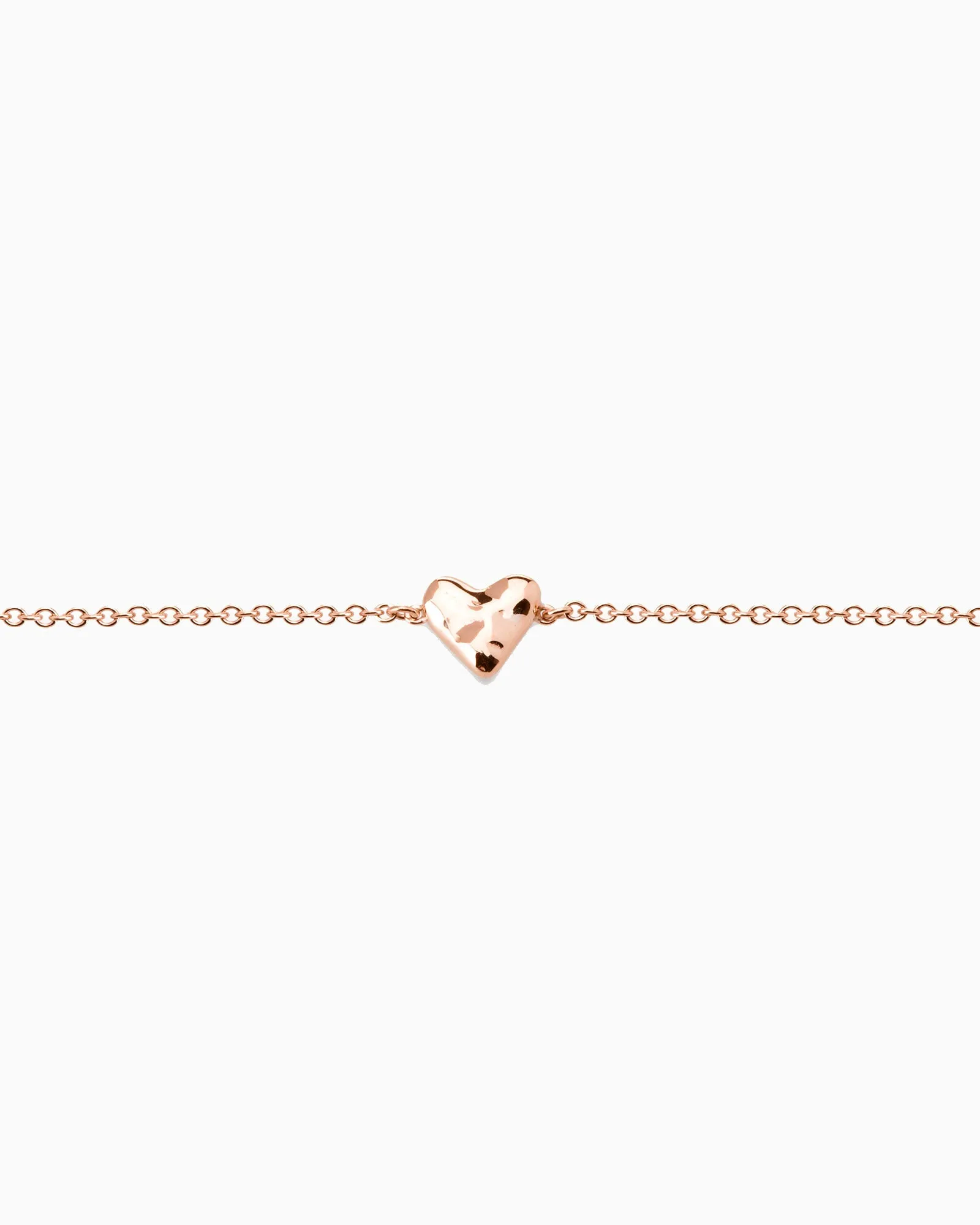 Organic Heart Bracelet | Rose Gold