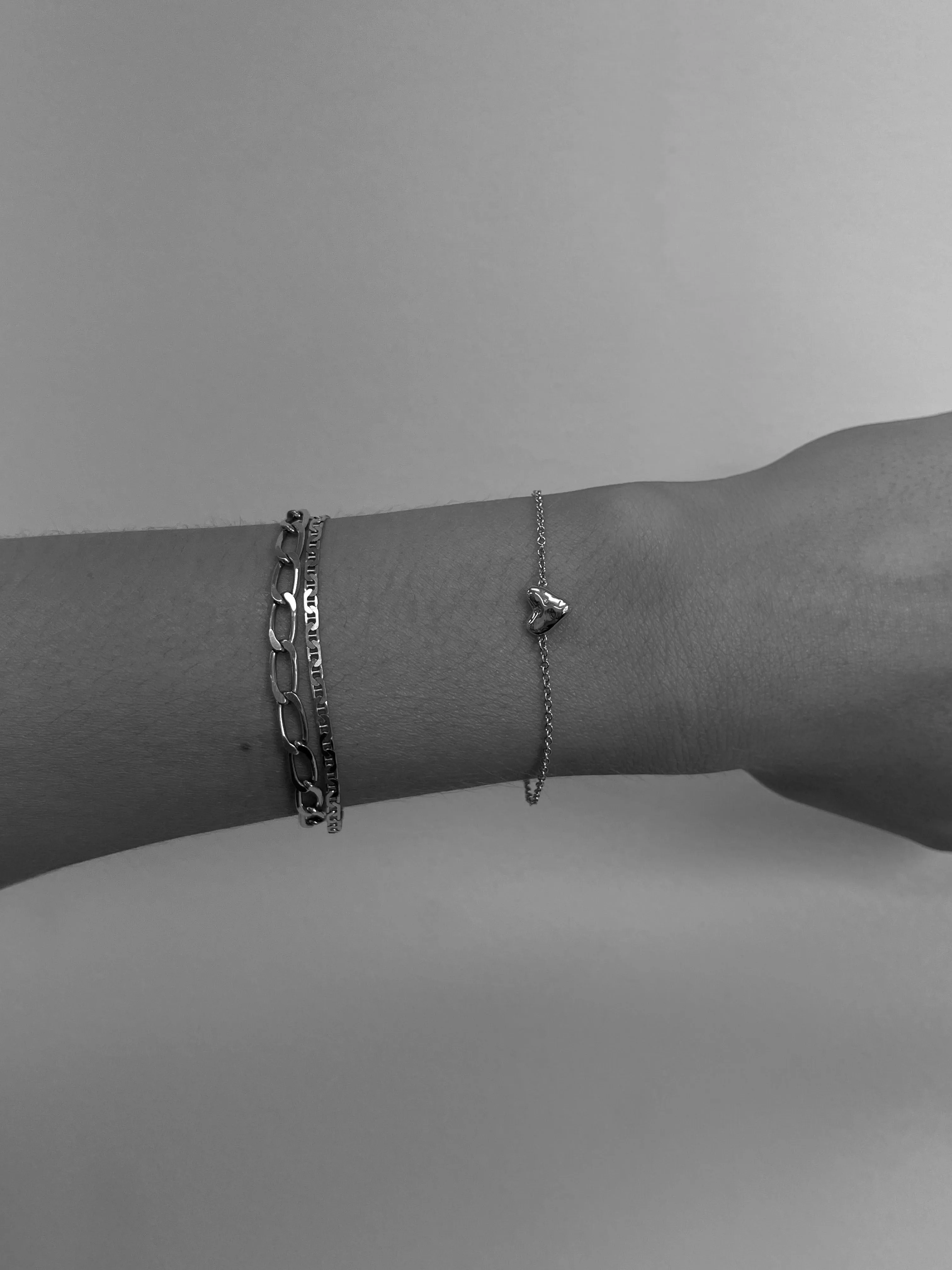 Organic Heart Bracelet | Rose Gold