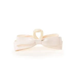 Paige Bow Hair Claw - White