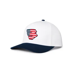 Patriotic Flying B Hat - White