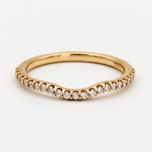 Pave Diamond Contour Band