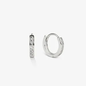 PETITE HIDDEN PAV?? HOOPS Silver