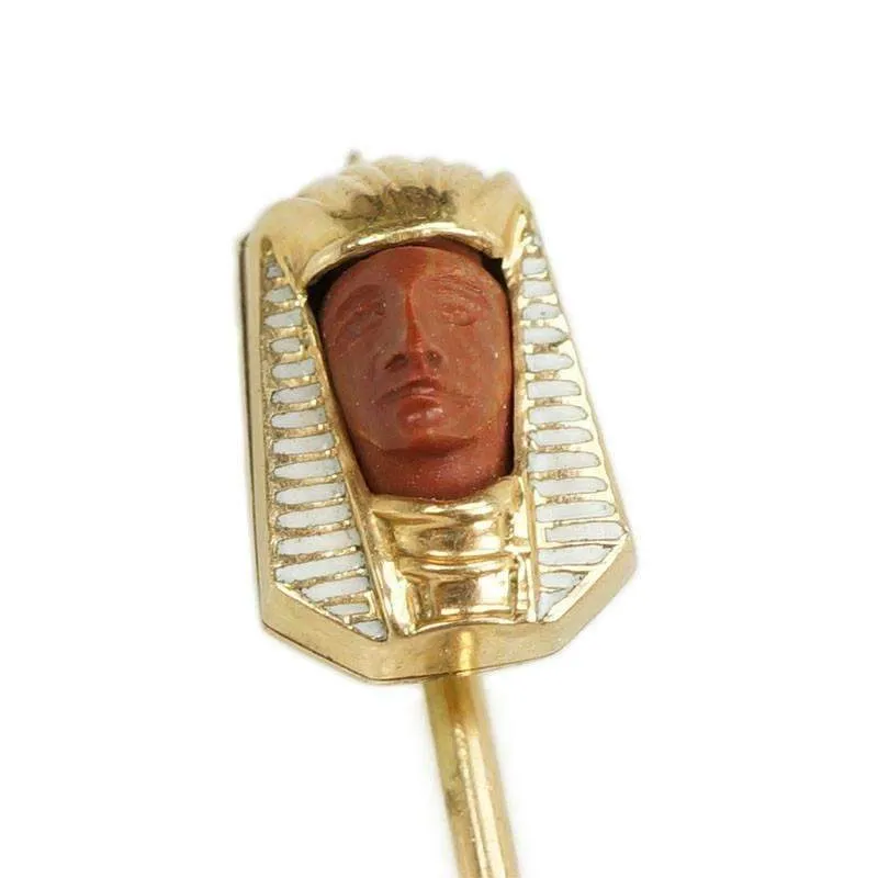Pharaoh's Head Stick Pin Signed Roehm