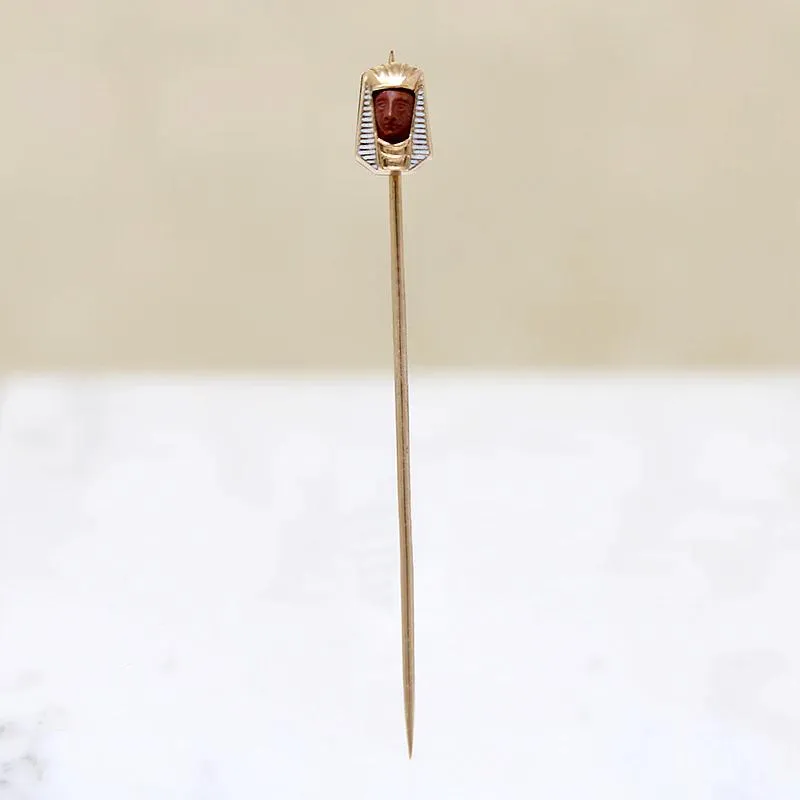 Pharaoh's Head Stick Pin Signed Roehm