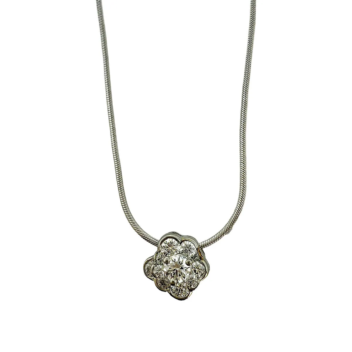 Platinum Diamond Pendant Necklace