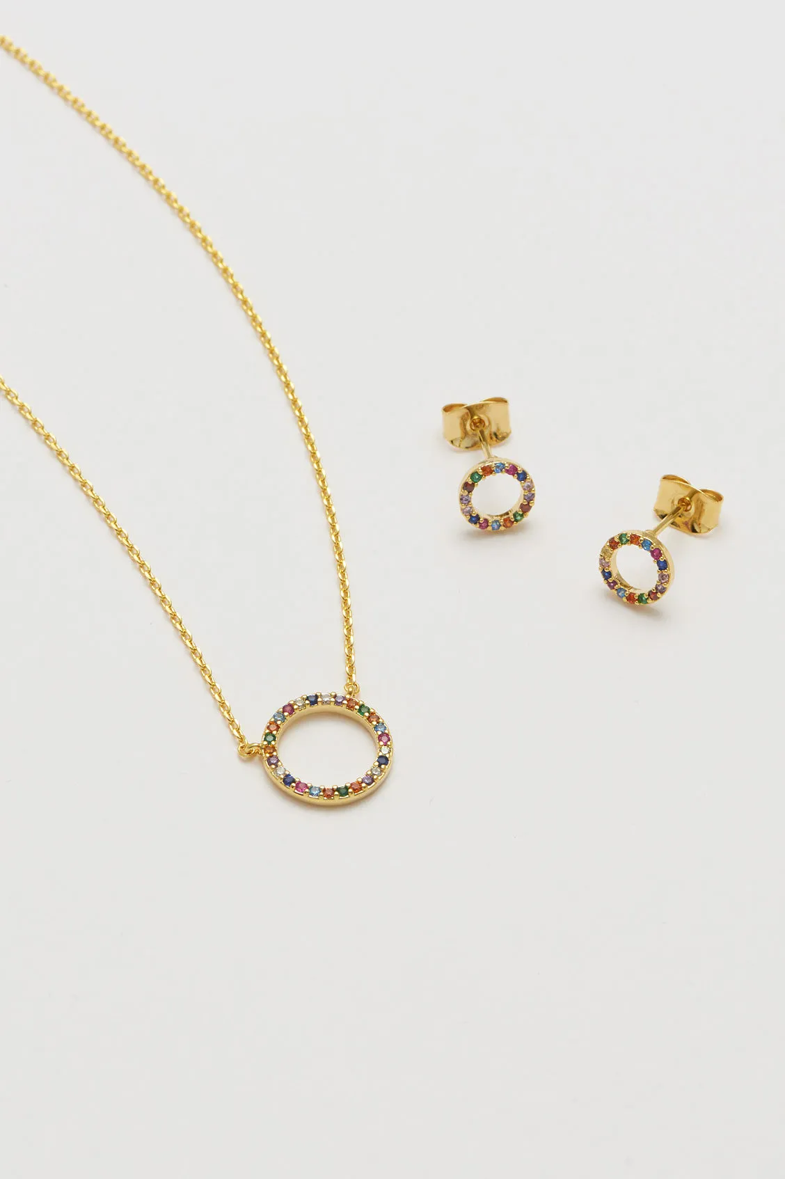 Rainbow Circle Necklace