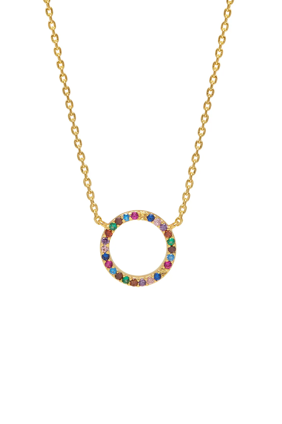 Rainbow Circle Necklace